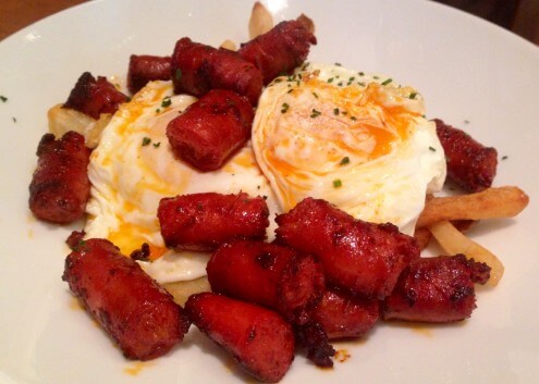 huevos estrellados con chistorra